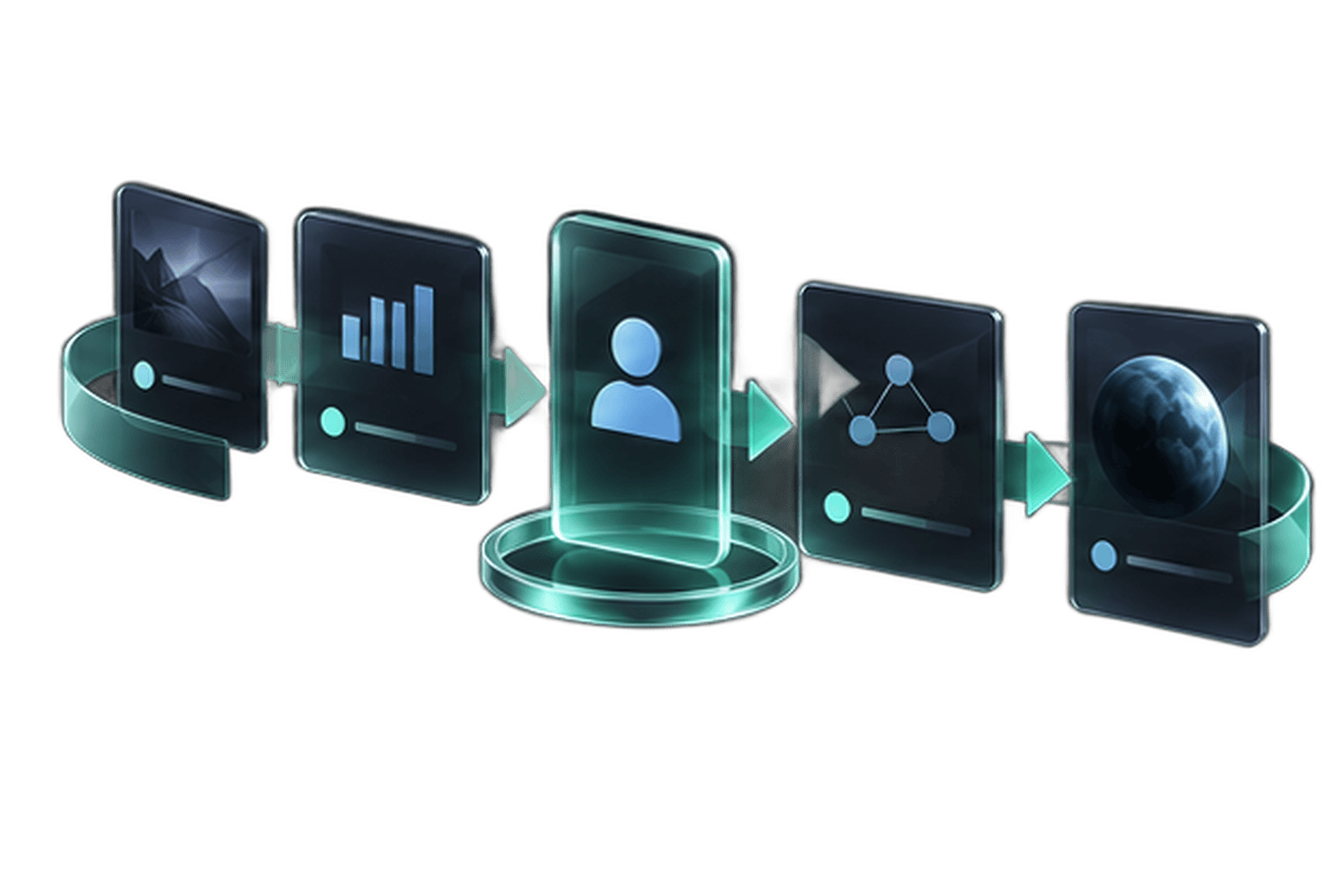 Ai marketing: Deliver together illustration