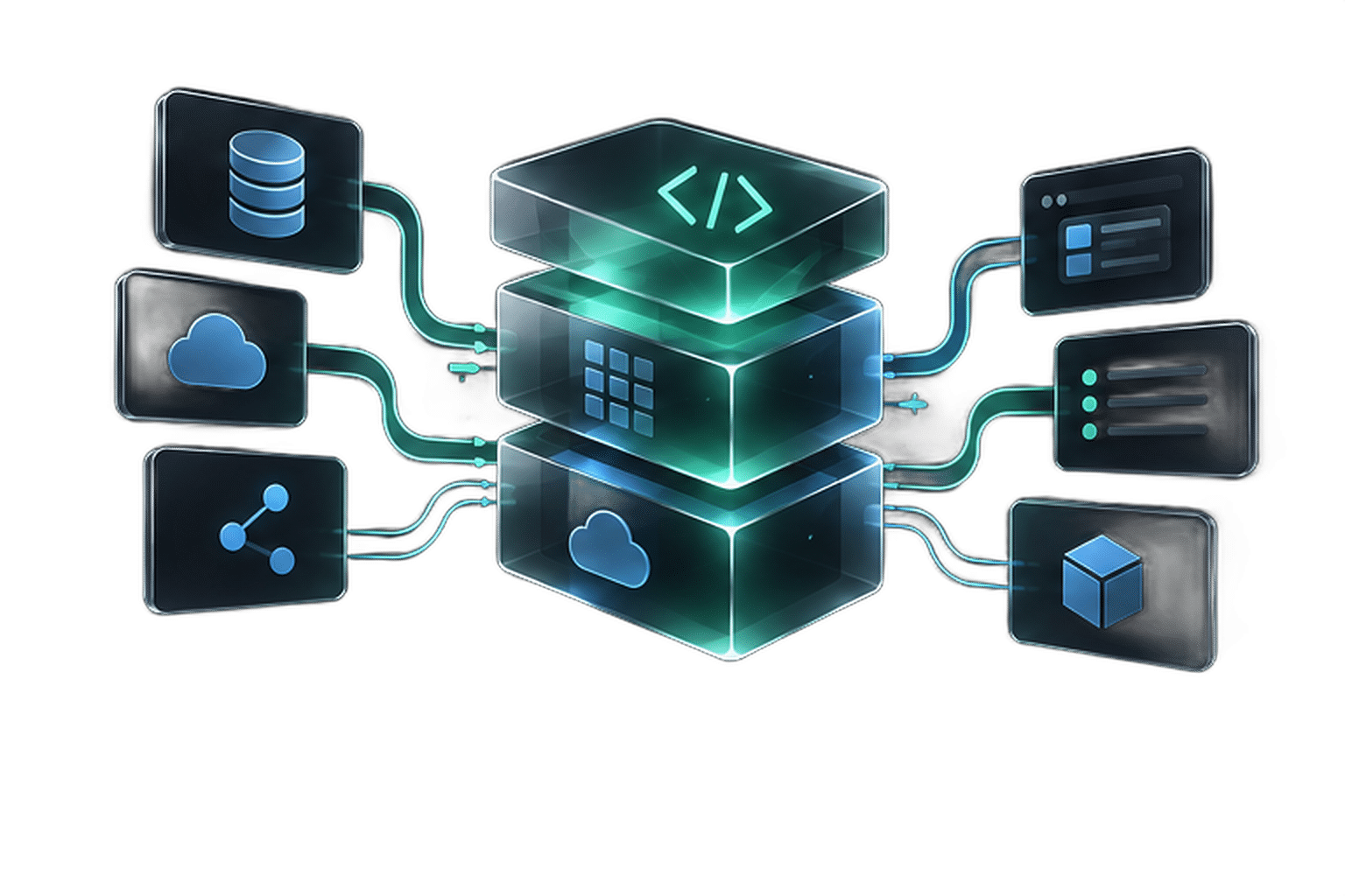 Application development: Development and integrations illustration