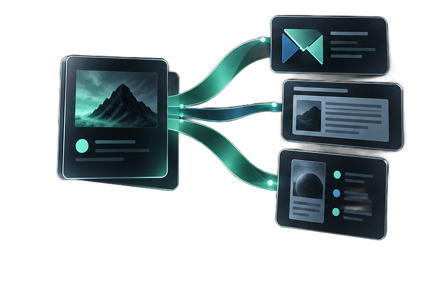 Content marketing: Distribution planning illustration