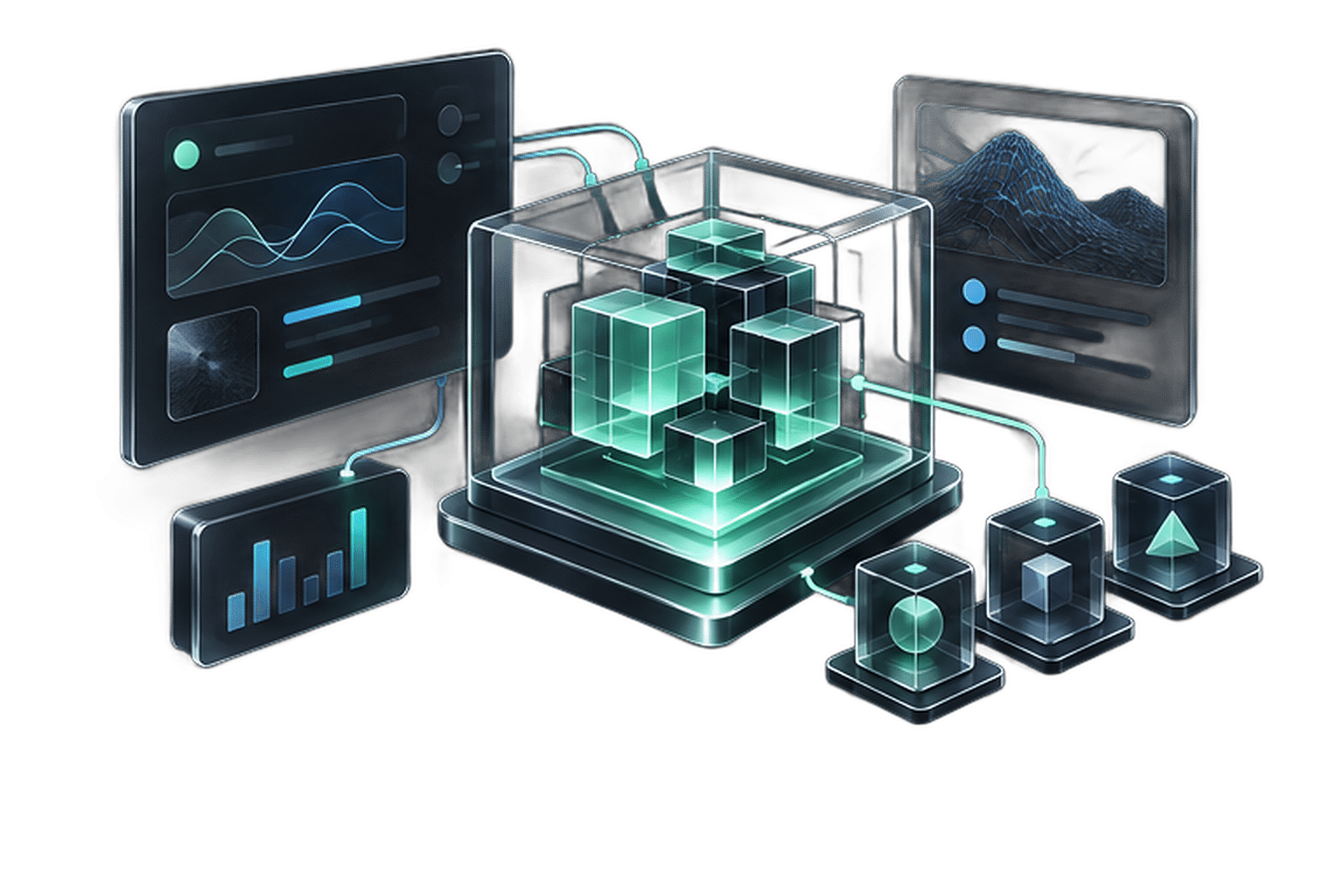 Custom ai development: Prototype and integration illustration