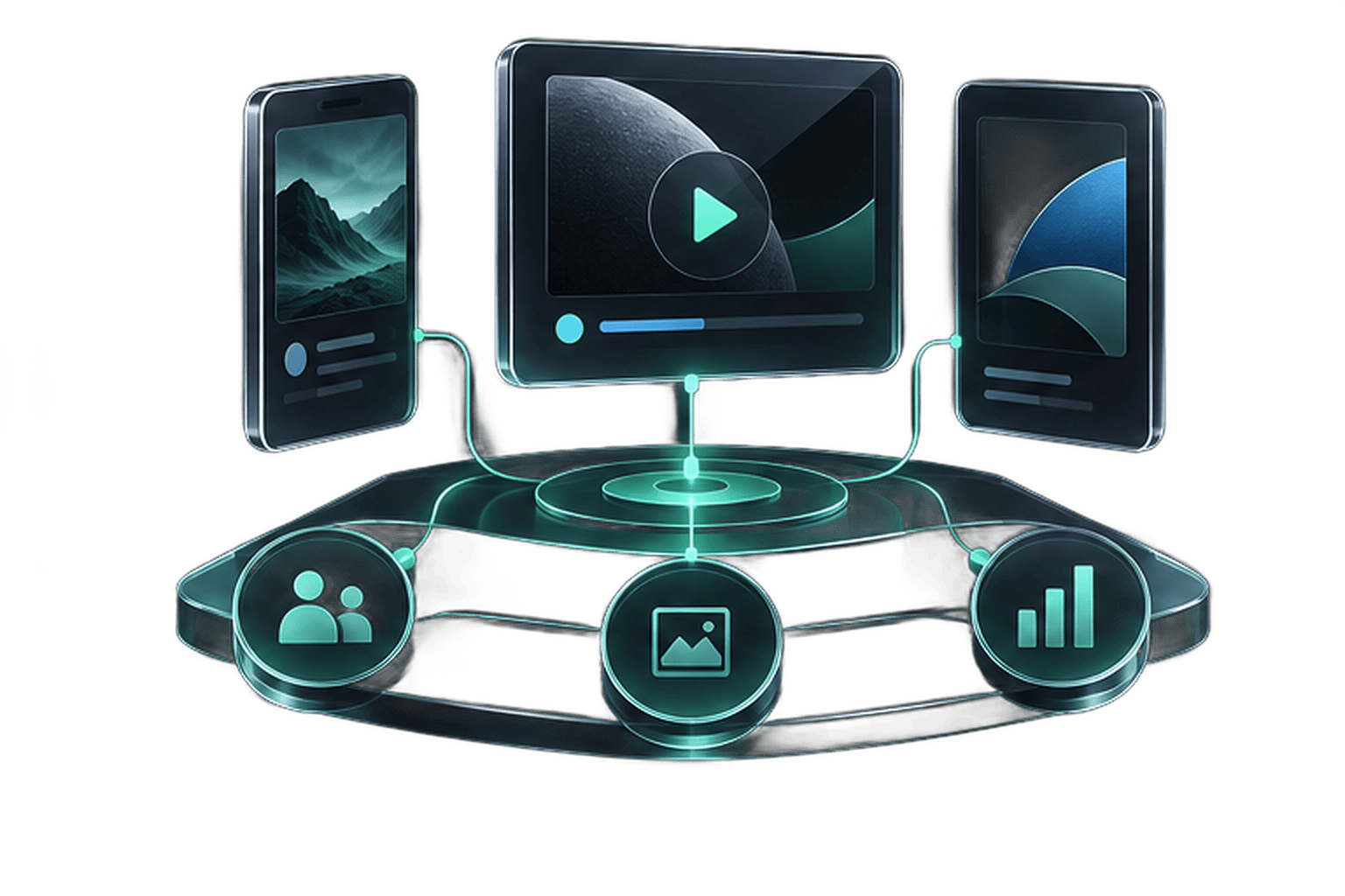 Growth marketing: Coordinated delivery illustration