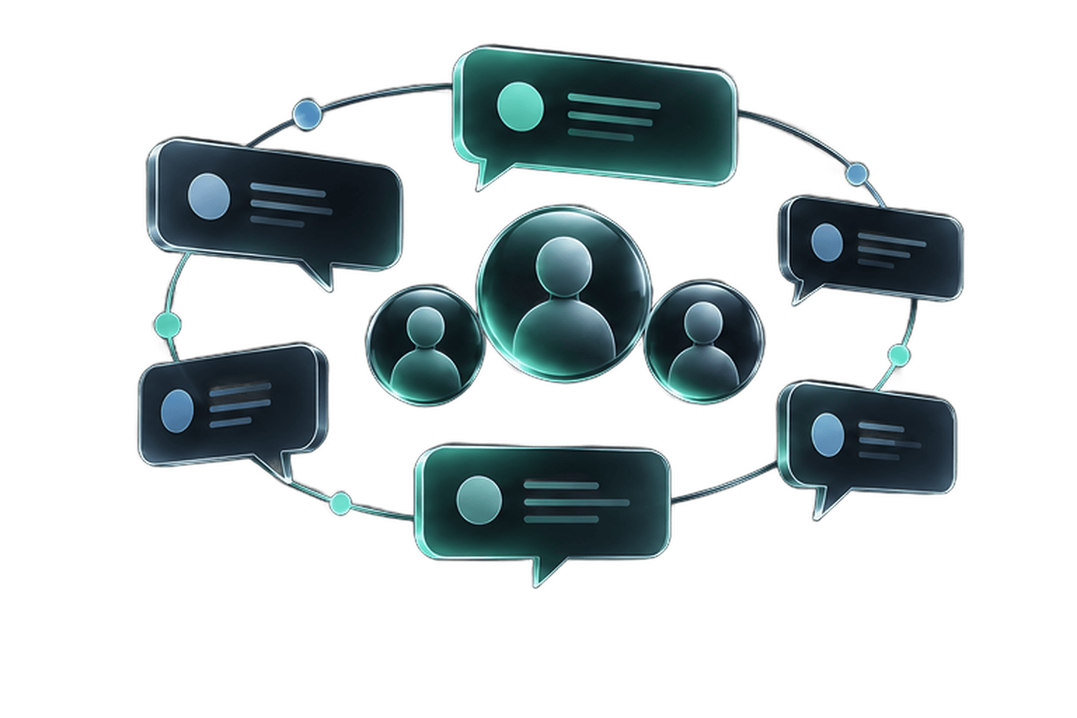 Organic social: Community support illustration