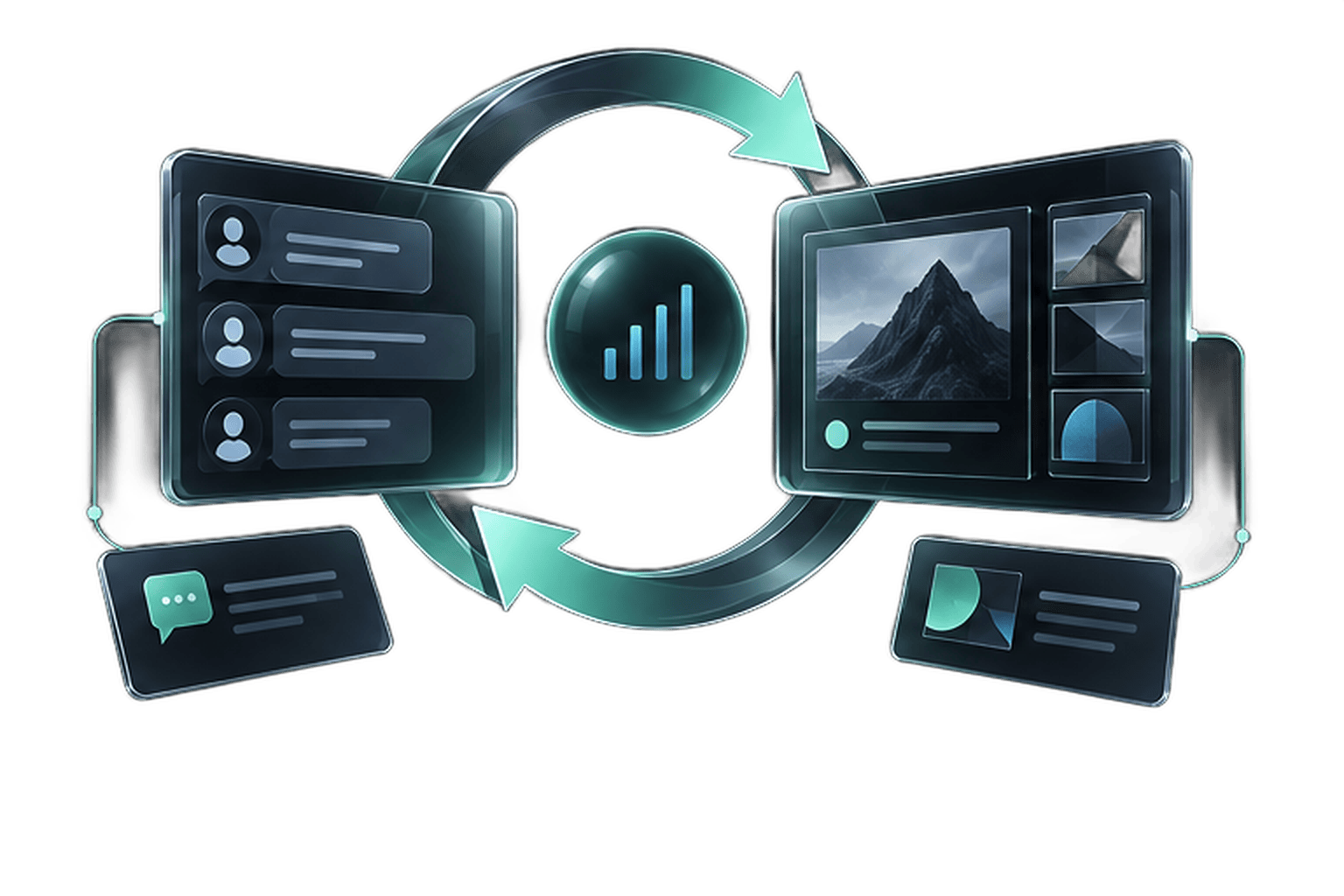 Sales enablement: Feedback and refinement illustration