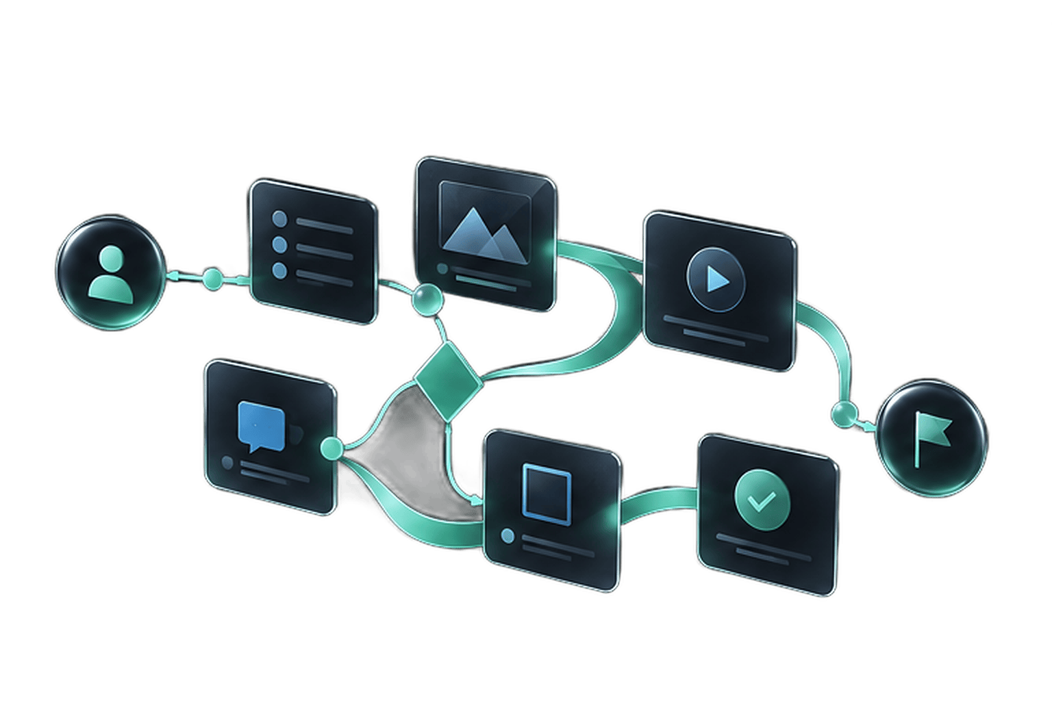Ux design: Journey mapping illustration
