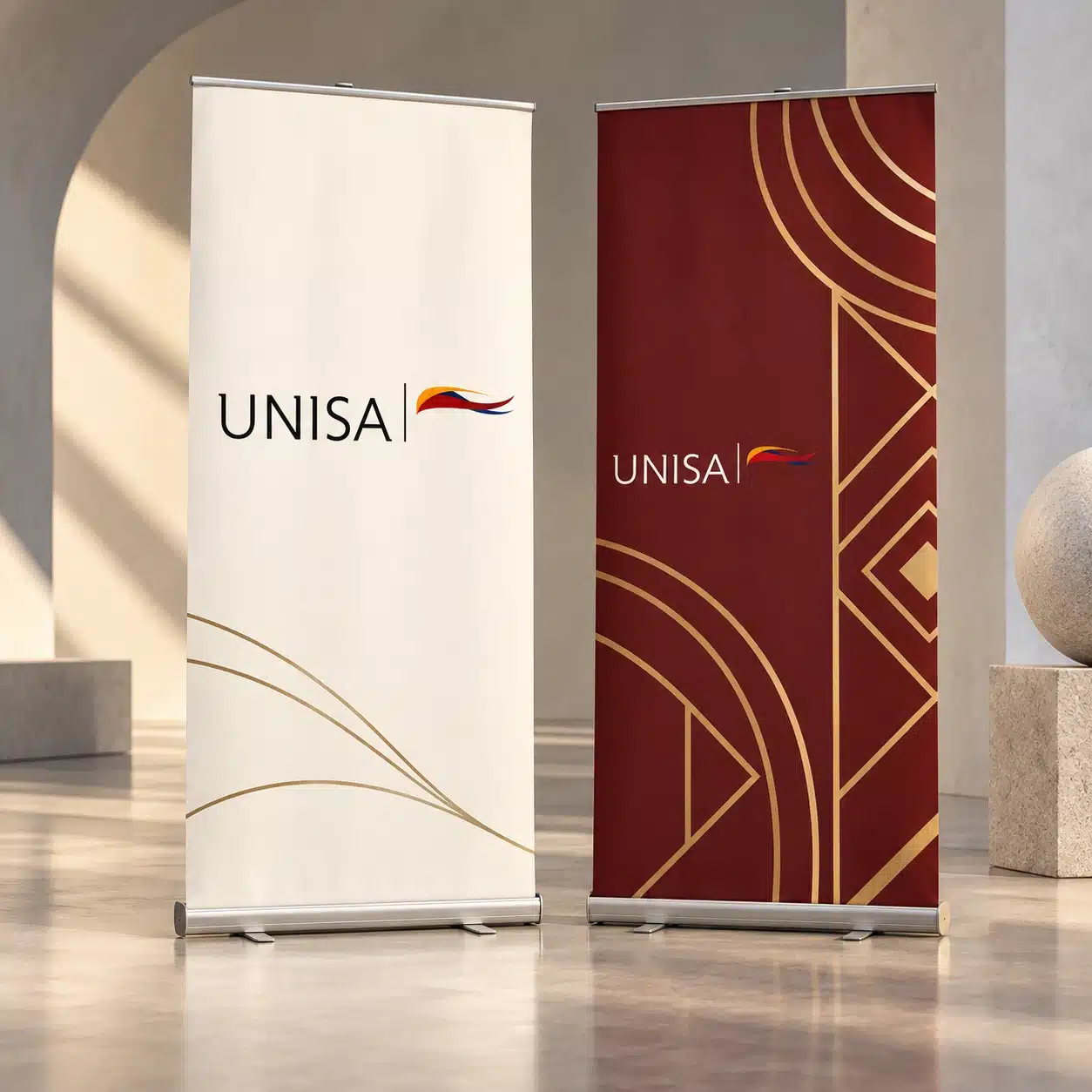 Unisa banner concept. Brand application concept.