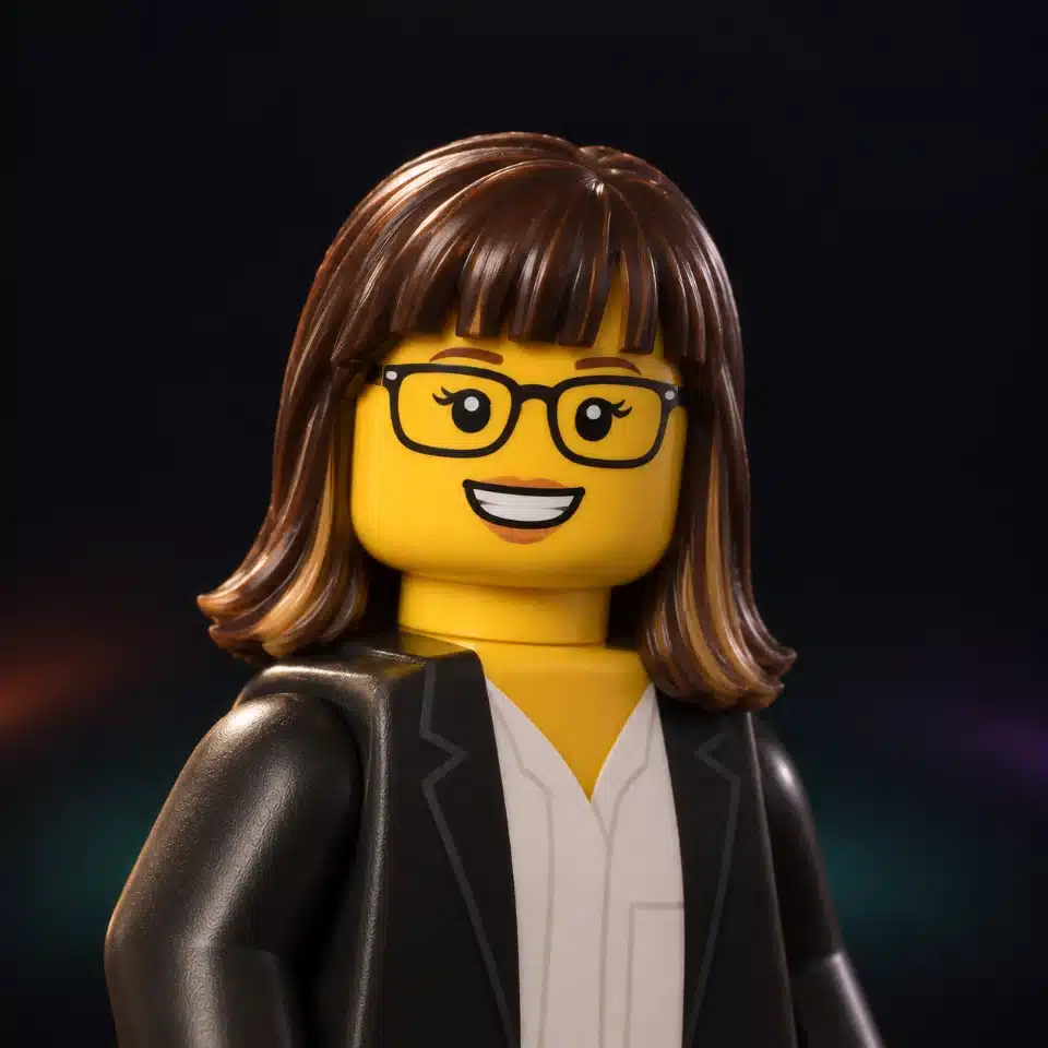 Antoinette Pienaar, Creative Director / Senior Graphic Designer at Geeklab, as a toy figure